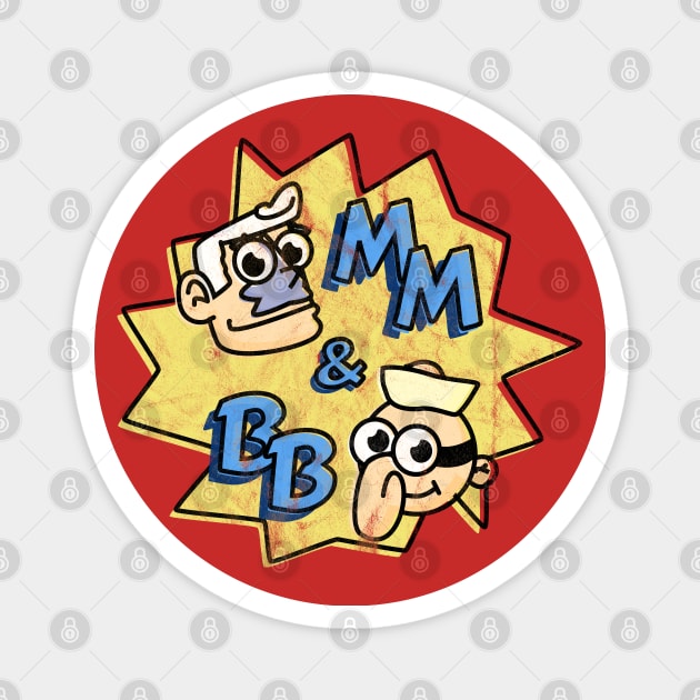 Mermaid Man and Barnacle Boy - old and washed Magnet by tamir2503